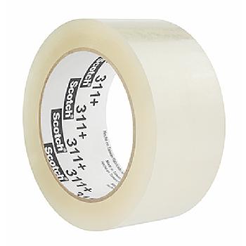3M Scotch 311+ High Tack Box Sealing Tape 48 mm x 100 m Clear Polypropylene w-Acrylic Adhesive 36 Rolls per Case